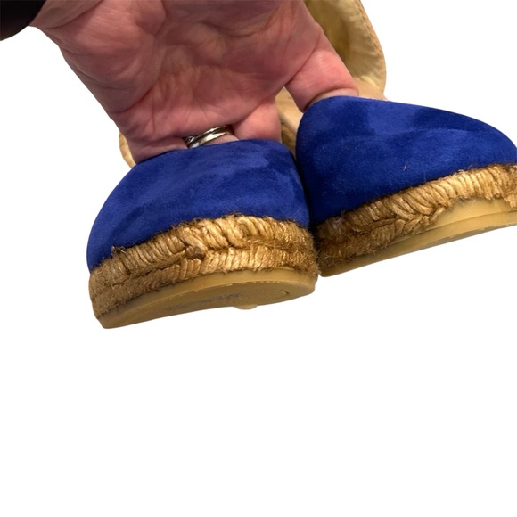 Gaimo Royal Blue Suede Jute Wedge Espadrilles 37 / 6 - Picture 7 of 10